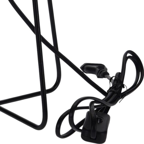 Lampa Stołowa Nocna Metalowa Czarna 21 cm VILDE do Biura i Pokoju