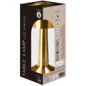 Lampka Stołowa LED Złota 21 cm Akumulator 3 Tryby Ściemnianie USB
