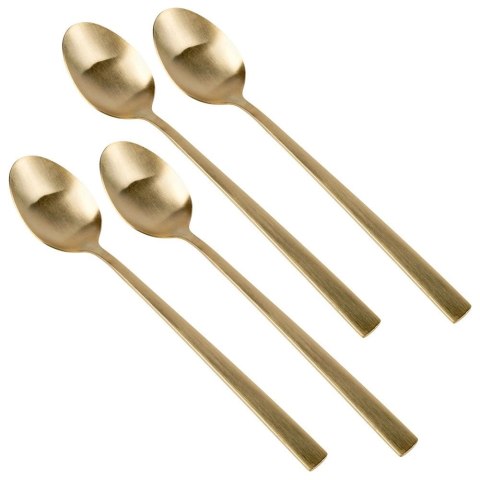 Łyżeczki Koktajlowe Stal Nierdzewna Złote 4 Szt.18 cm EXCELLENT HOUSEWARE