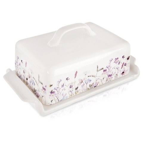 Maselniczka Porcelanowa Louka Maselnica z Pokrywką w Polne Kwiaty