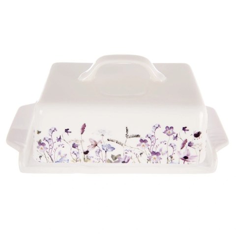 Maselniczka Porcelanowa Louka Maselnica z Pokrywką w Polne Kwiaty