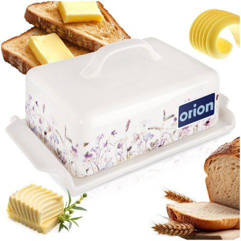 Maselniczka Porcelanowa Louka Maselnica z Pokrywką w Polne Kwiaty